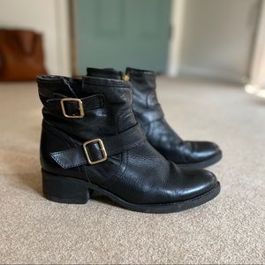 Steve Madden Black leather engineer boots